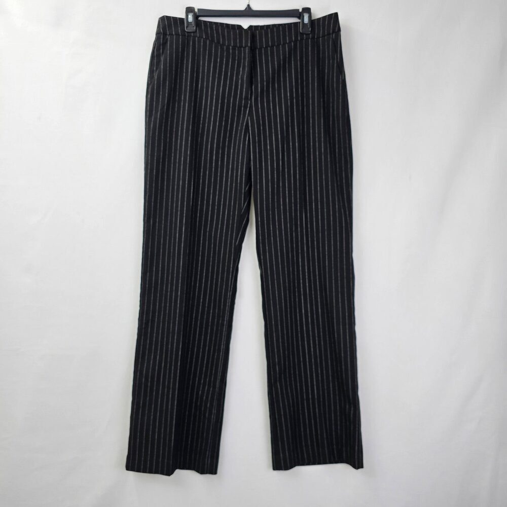 Cleo Black Pin Stripped Trouser Dresser Pants Size 12